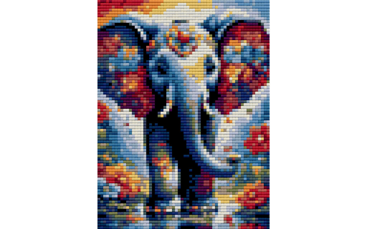 Elephant printable patterns for diamond painting art