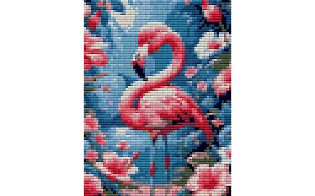 Flamingo bird free printable diamond art pattern