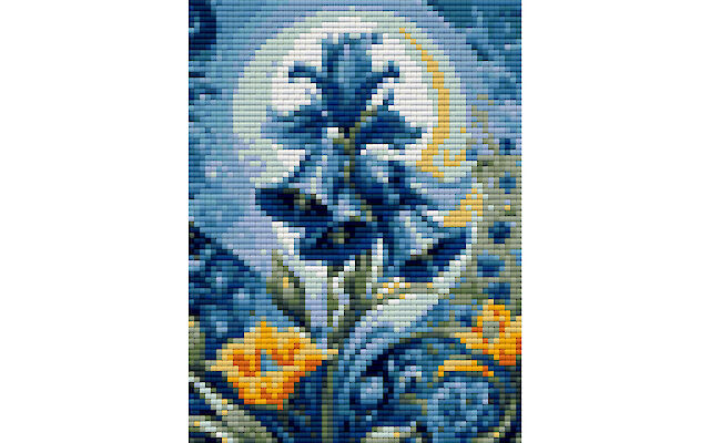 Blue Bell free printable diamond painting pattern