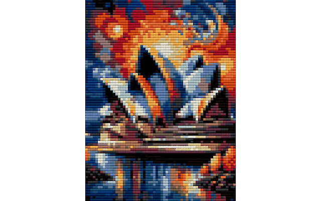 Opera House Sydney free diamond painting pattern