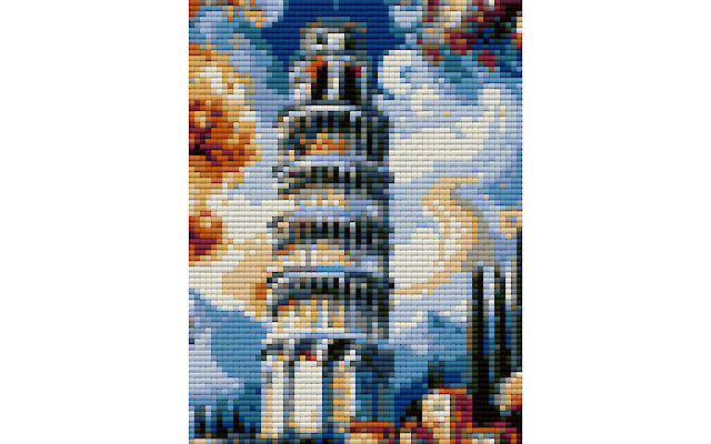 Leaning Tower Pisa printable diamond art pattern